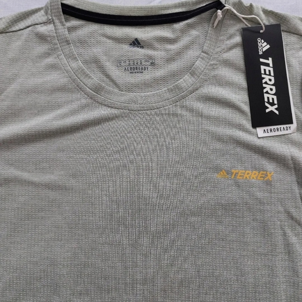 Adidas Terrex T-Shirt Tee Women's Size 16 Grey Aeroready Breathable Recycled - Picture 5 of 16